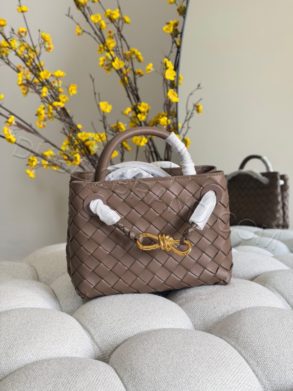 Bottega Veneta Taupe Brown Handbag