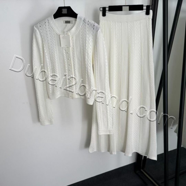 CHANEL Two-Piece Knit Set TS-7822 – white