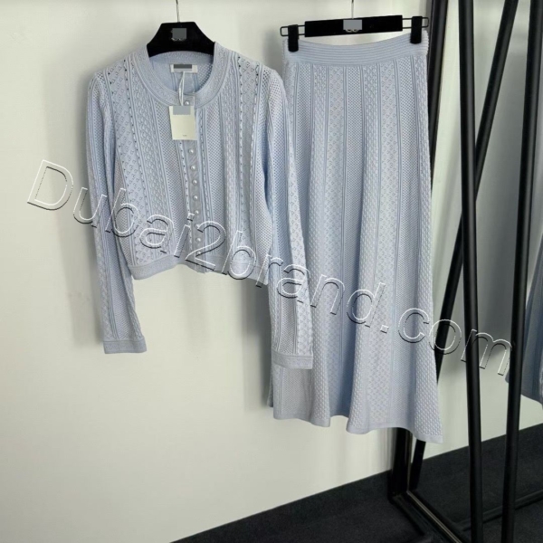 CHANEL Two-Piece Knit Set TS-7822 – blue