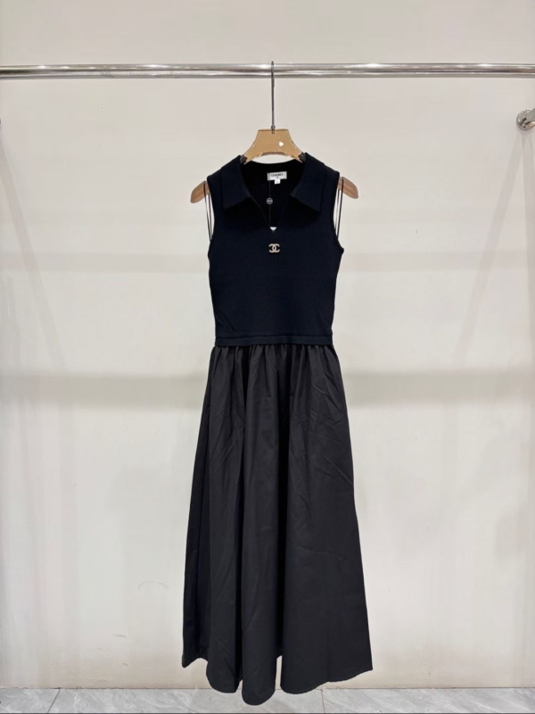 Chanel Sleeveless Midi Dress DR-1001 – black