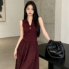 Chanel Sleeveless Midi Dress DR-1001 – red