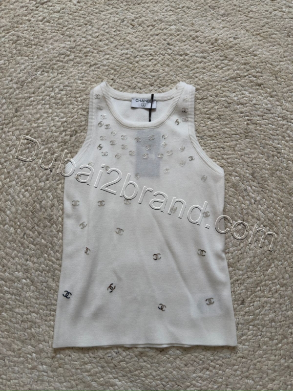 Chanel Knit Tank Top WT-7822 – white