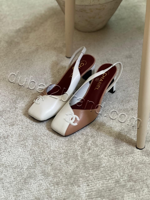 Chanel Slingback Heels HH - White and cream
