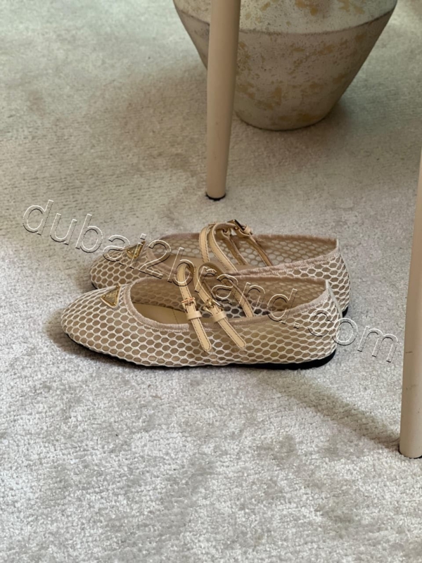 Prada Ballet Flats PR-BF01 – cream