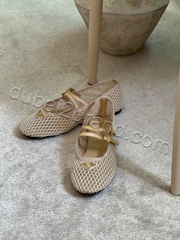 Prada Ballet Flats PR-BF01 – cream