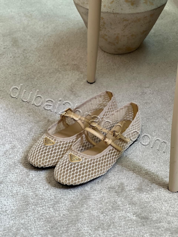 Prada Ballet Flats PR-BF01 – cream