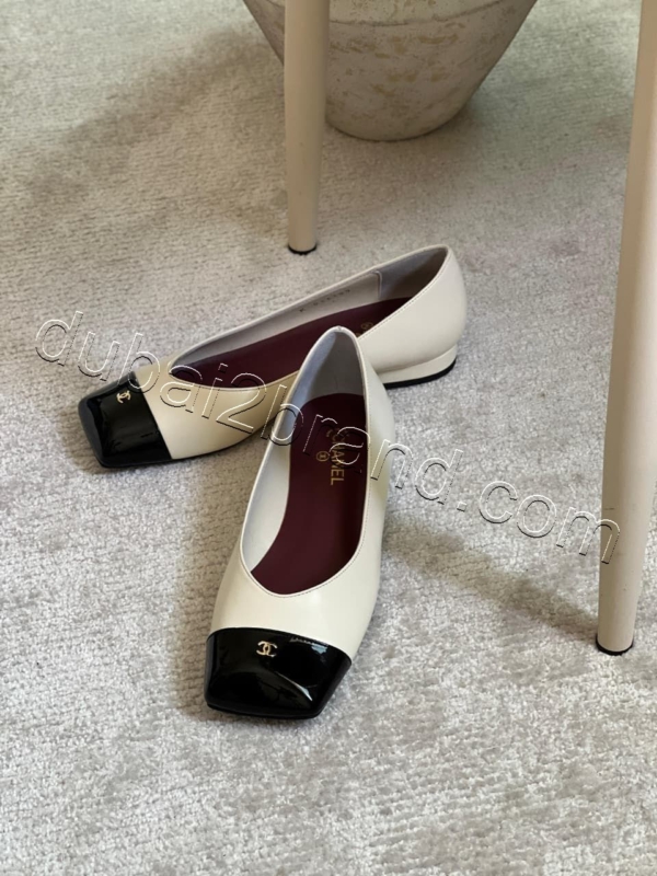 Chanel Ballet Flats LF-001 – white-Black