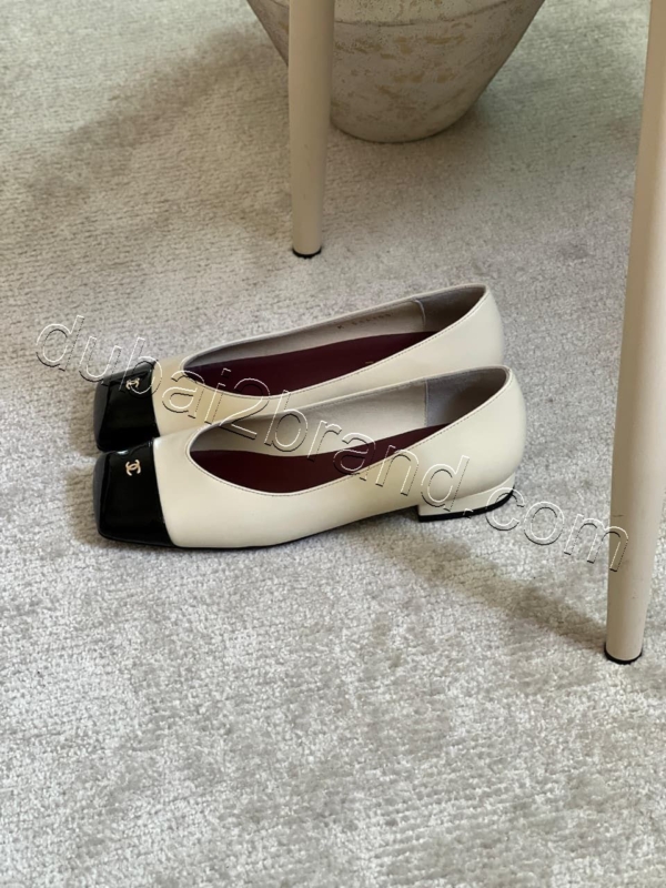Chanel Ballet Flats LF-001 – white-Black