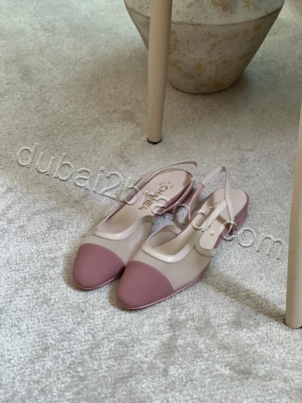 Chanel Slingback Flat Shoes SN-1001 - pink