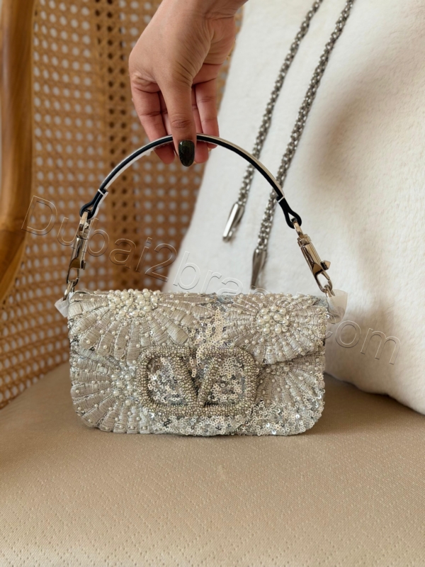 Valentino Shoulder Bag SB-7830 – Light Gray