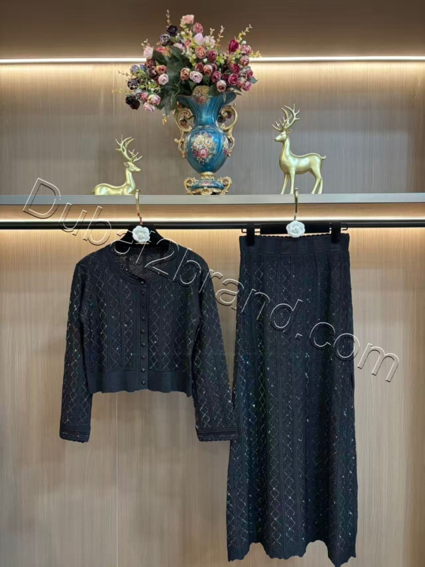 Chanel Two-Piece Knit Set TS-8164 – black
